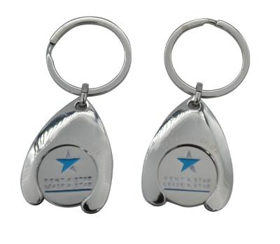 China Einkaufsfördernde Metall-Münzen-Keychain zu verkaufen