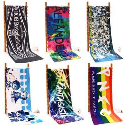 China Ultra Soft Full Color Sublimation 350gsm Gym Microfiber Towel For Sports for sale