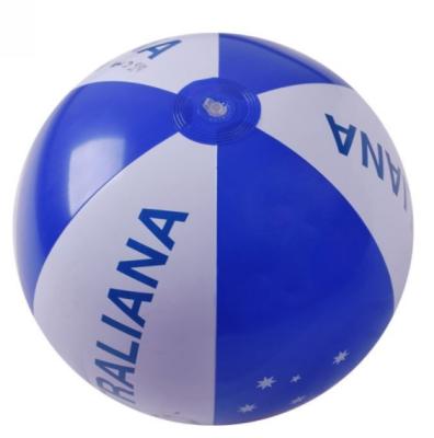 China Custom Printed 6 Panels PVC Inflatable Beach Ball For Water Activities 30cm After Inflated for sale