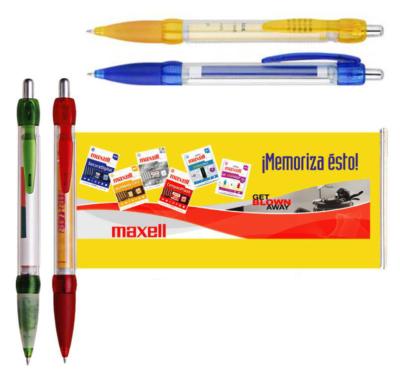 China Smooth Barrel Plastic Branding Advertising Banner Ball Pen Voor Promotie Te koop