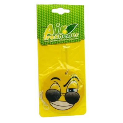 China Promotional Custom Shape Full Colour Printed Paper Air Freshener With Header Card for sale