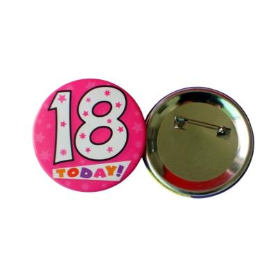 China Students Full Color Printed Round Shape Tinplate Button Badges for sale