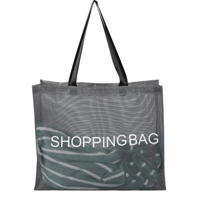 China Light Weight Reusable Nylon Mesh Tote Shopping Bags With Large Size for sale