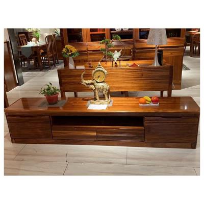 China High Hardness and Good Pattern Made China Top Quality Gold Wood Stand Modern Living Room TV Unit Cabinet for sale