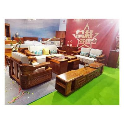 China Other 2022 New Popularity Royal Living Room Furniture Sets 2 Seat Gold Wood Sofa for sale