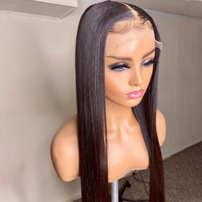 China Virgin Straight Raw Peruvian Cuticle Aligned Human Hair Hd Cheap Swiss Lace Full Lace Front Wig Transparent Closure Wig Seller for sale