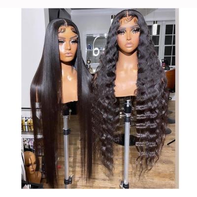 China Full Lace Front Wigs For Black Women Hd Wave Wave Lace Wig Cheap Raw Deep Frontal Transparent Deep Mink Brazilian Virgin Curly Human Hair for sale