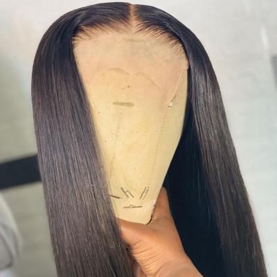 China Hd Natural Raw Indian Human Hair Full Lace Frontal Wig Cheap Lace Frontal Closure Wig Hair For Black Women for sale