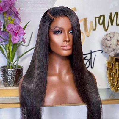 China Wholesale Hd Transparent Lace Front Wig For Black Women Full Lace Front Wig Seller Cheap Raw Indian Straight Virgin Human Hair for sale