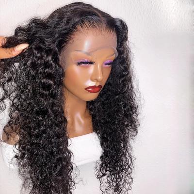 China Lace Front Wig For Black Women Hd Wave Afro Lace Front Wig Indian Natural Raw Transparent Curly Kinky Curly Cheap Full Virgin Hair for sale