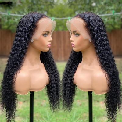 China 100% Hd Full Lace Wave Wave Lace Closure Wig Virgin Brazilian Mink Raw Natural Wig Wholesale Cheap Deep Frontal Hair Deep Wave Front Wig for sale