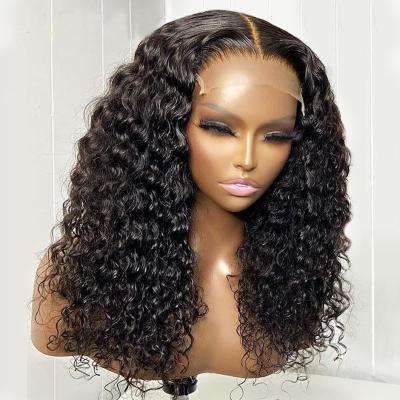 China Hd Wave Lace Front Wig Afro Curly Short Curly Hair Transparent Bob Wigs Raw Peruvian Virgin Full Lace Front Wig for sale