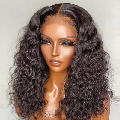 China Wholesale Deep Wave Lace Front Wig For Black Women Short Wave Bob Wig Raw Indian Virgin Hair Hd Deep Curly Full Lace Frontal Wig for sale