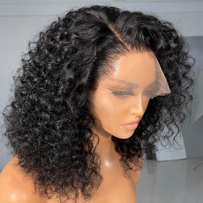 China Full Lace Front Wig Human Hair Hd Bob Wig Wave Front Wig Cheap Raw Peruvian Virgin Transparent Lace Curly Short Curly Human Hair for sale