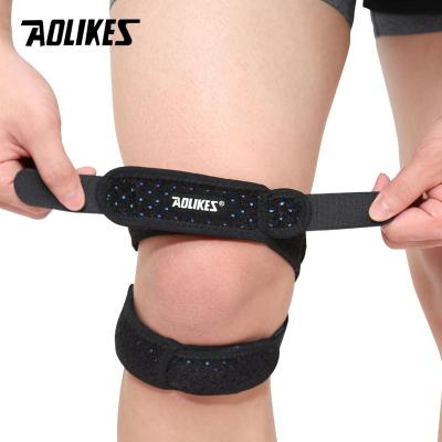 China 1PC Adult Sports Kneepads Double Patella Knee Patella Tendon Support Strap Knee Brace Protector Fitness Exercise Workout for sale