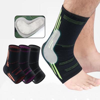 China 1PC Ankle Sprain Elastic Joint Pain Foot Sports Sock Calf Protector Shin Guards Performance Support Anti Brace Silicone Impressive Running Sleeve for sale