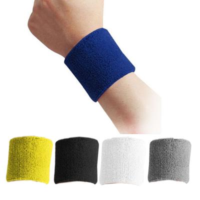 China Durable 1PC Cotton Wristbands Sports Sweatband Hand Band Sweat Wrist Support Brace Wraps Guards Gym Volleyball Basketball for sale