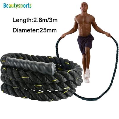 China Heavy Weighted Jump Rope 3m*25mm Jump Rope Jumping Weighted Battle Jump Ropes Power Improve Strength Training Fitness Home Gym Equipment for sale