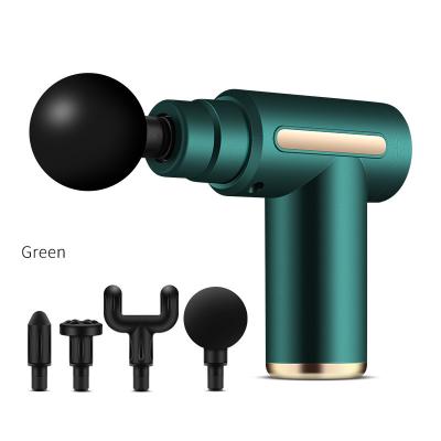 China High Quality Impressive Deep Massage Gun Vibration Adjustment Body Muscle Heating Function 4 Heads Electric Massager for sale