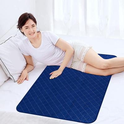 China Custom Reusable Incontinence Plain Weave Absorbent Bed Pad Washable Underpad for sale