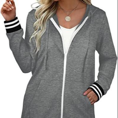 China 2022 QUICK DRY Hoodies Women Streetwear Plain White Pullover Logo Cotton Sweatshirts Oversized Zipper Custom for sale