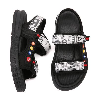 China Wholesale New Summer Flat Boys Non Slip PVC Outdoor Sandals Kids Sports Beach Children Shoes Flat Breathable Slipper for sale