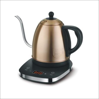 China Manufacturer 360 Degree Base Electric Kettle Samovar Gooseneck Tea Sleek Colorful Electric Rotating Gooseneck Kettle For Hotel Home Appliance for sale