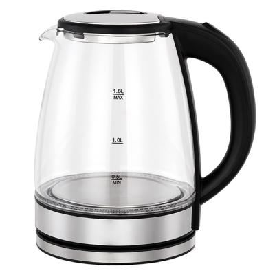 China Low Rotation Electric Health 1.8 L Water Kettle Kettle 360 ​​Degree Home Appliance Glass Electric Tea Best Electric Kettle For Restaurants Hotel for sale