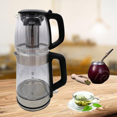 China 360 Home Appliance Single Rotate Electric Glass Kettle Maker Teapot 1.8L Degree Base Electric Cordless Tea Kettle Set for sale