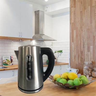 China Stainless Steel 360 Base 304 Degree Water Tea Kettle High Quality Portable Electric Rotating Jug Bottle Boiler With Transparent Window for sale