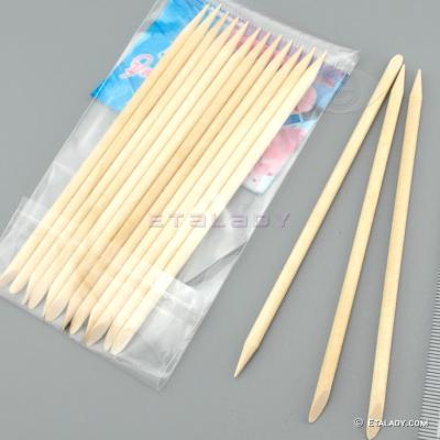 China Beauty Care Nail Salon Supplies Disposable Nail Art Manicure Wooden Nail Stick Orange Cuticle Pusher Solvent Sticks Wooden Sticks for sale