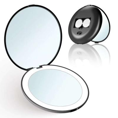 China Factory custom hot sale portable desktop led lighted round table makeup mirror for sale