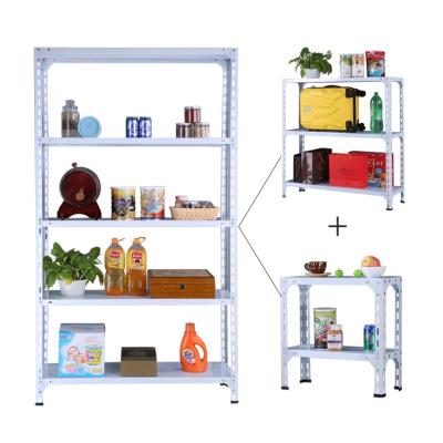 China Home Light Duty Corrosion Protection Garage Display Warehouse Cheap Slotted Angle Iron Storage Rack for sale