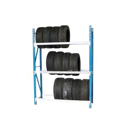 China Corrosion Protection Warehouse Storage Shelf Pallet Rack Tire Light Duty Display Rack for sale