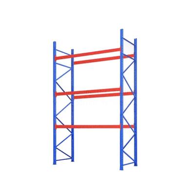 China Heavy Duty Pallet Rack Diamond Hole Frame Straight Or 90*70*2.0 Straight Height 4050mm for sale