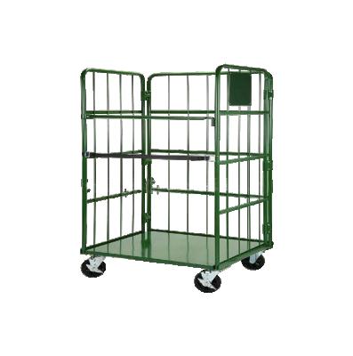 China Foldable Logistics Trolley Multi Layer OEM Warehouse Order Picking Table Trolley /Cage Folding Trolley for sale