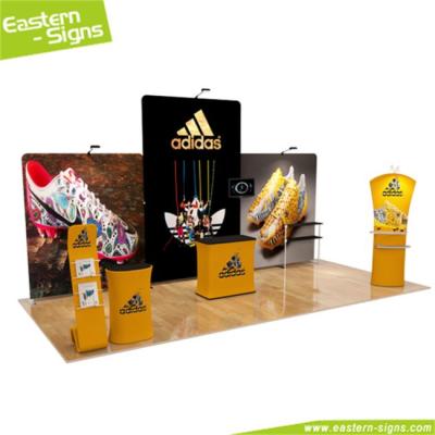 China Portable Latest Tension Fabric Full Color Promotion Rental Expo Trade Show Booth for sale