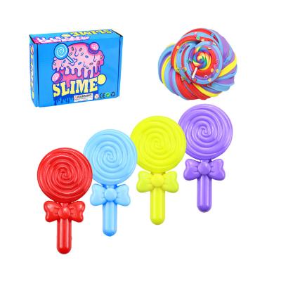 China PC0038 Hot Selling Soft Toy Lollipops Cotton Mud Sets DIY Candy Mud Kits Children's Party Gifts Macaron Color Mud for sale