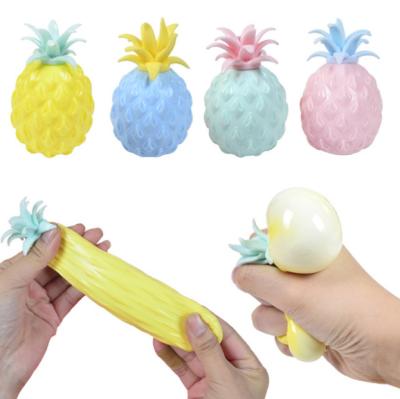 China New Funny Educational Toy PC0042 Fantasy Toys Creative Children's Grape Fruit Ball Duct Pineapple Flour Trigger Toy Pinch Toy for sale