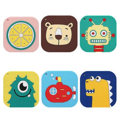 China 2021 Style Cute Stocked PVC WH569 Cartoon Dining Talble Mat, Place Mat, Heat Proof Mat For Kids for sale