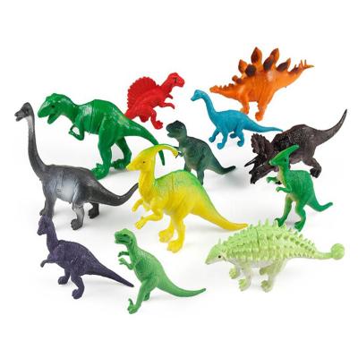 China Jurassic Park Dinosaur Toys 12pcs/lot Plastic DINOSAUR Dinosaur Kids Toy Model Action and Figures T-REX for Kids Friends with for sale