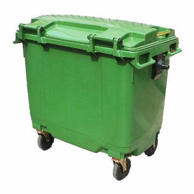 China Sustainable Good Quality Recycling Waste Bins 1100L Outdoor Plastic Garbage Bin Rubbish Bin for sale