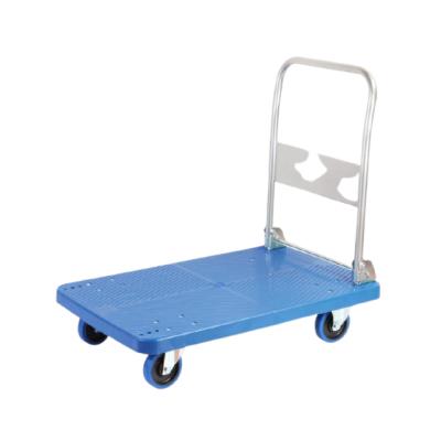 China Moving Objects Logistics Durable Steel Platform Wheels Hand Pallet Truck / Trolley for sale