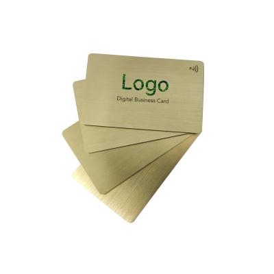 China Waterproof / Weatherproof Customized logo nfc business card support programming hf 13.56Mhz PVC+metal card for sale