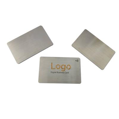 China Waterproof / Weatherproof Widely use exquisite silver metal+PVC durable multiple 13.56Mhz nfc business card for sale