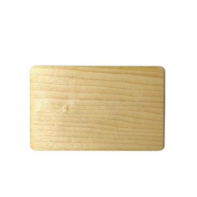 China Environment Friendly Wholesale MOQ 100pcs customized 8 types wood option portable rfid chip nfc card for sale