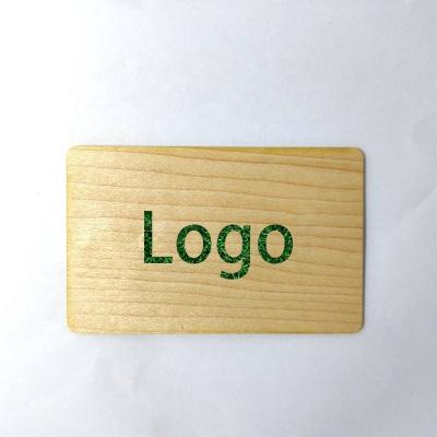 China Environment Friendly CR80 portable put in wallet business sharing smart nfc hf chip wooden rfid card for sale