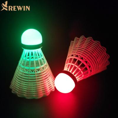 China Practice Flashing Inside Cork LED Cheap Nylon Badminton Shuttlecock 1102 For Outdoor Fun for sale