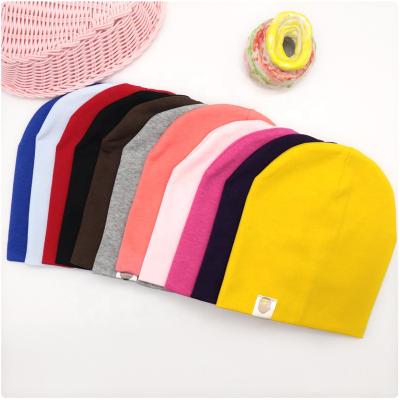 China Wholesale Custom Casual Kids Toddler Caps Plain Solid Multicolor Knit Good Baby Hats Cotton Elastic Slouchy Beanie for sale