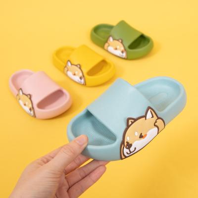 China New Round Slippers Customizable Cartoon Cute Non-slip Children's Home Slippers Bathroom Children's Slippers for sale